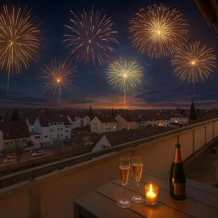 Njoy! Penthouse - Flughafen & Dachterrasse فيلدرستادت